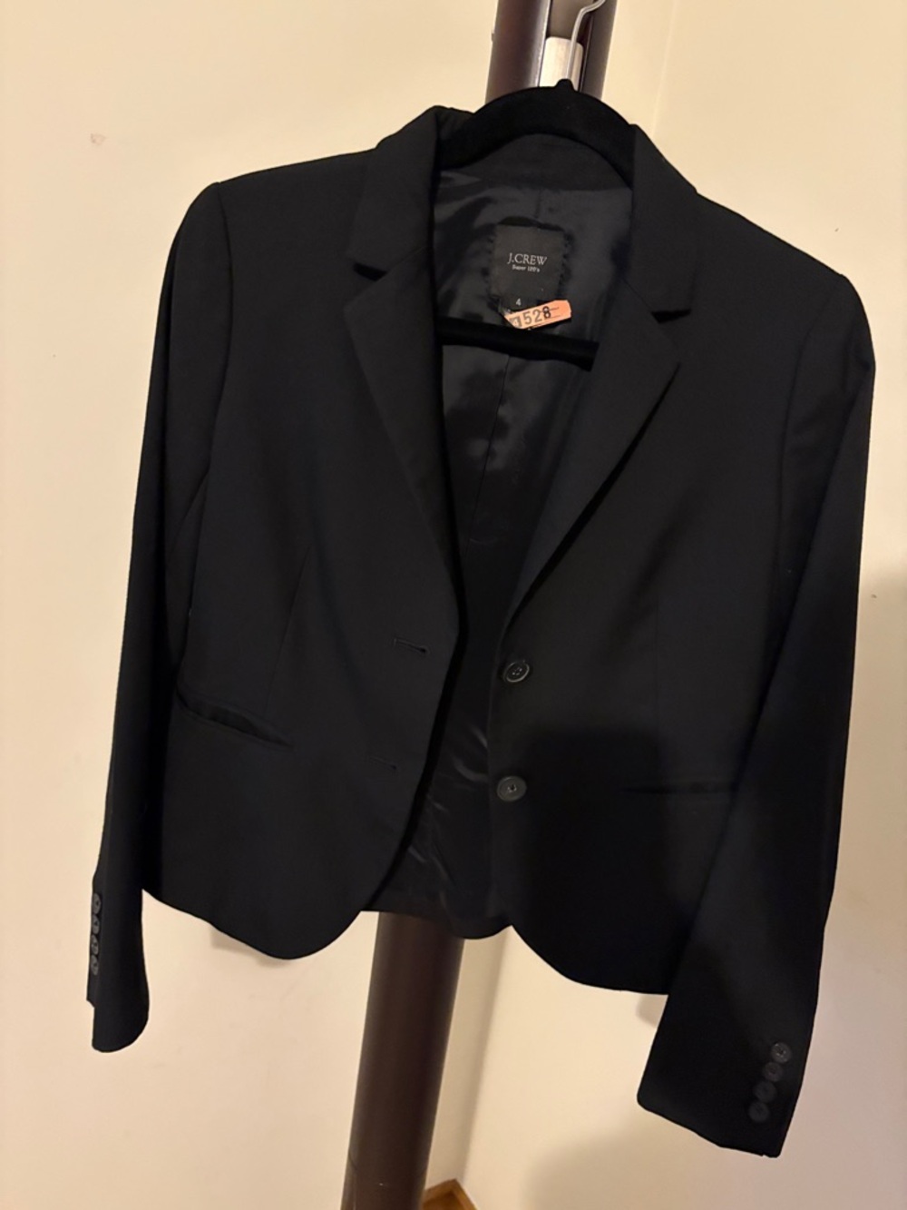 J. Crew Black Tailored Cropped Blazer